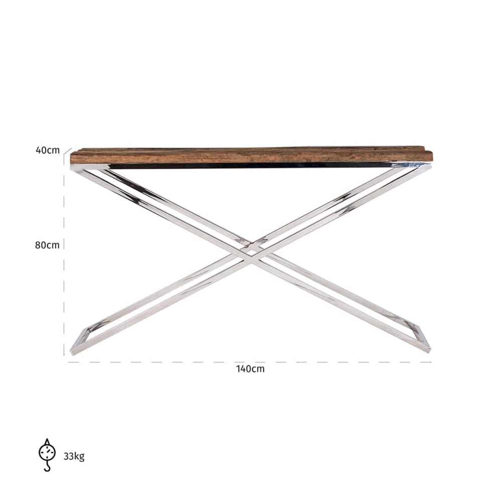 Wall table Kensington 140x40 (Silver)