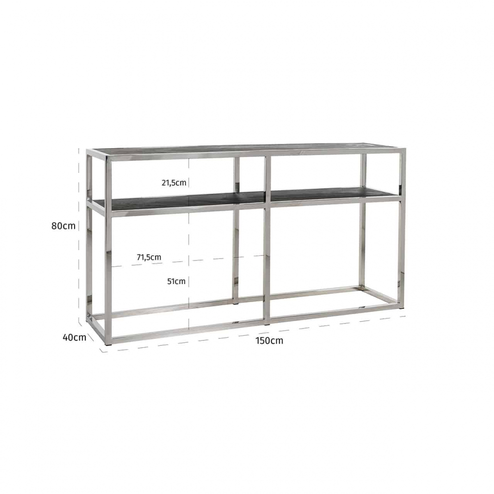 Wall table Blackbone silver (Silver)