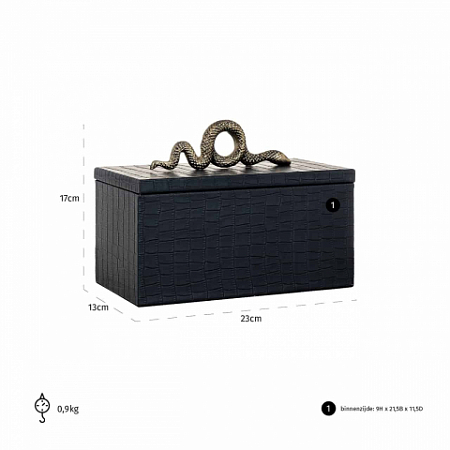 Jewelry box Charly snake black (Black)