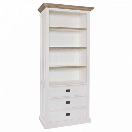 Bookcase Oakdale 3 drawers 3 shelves (Ral 9010)